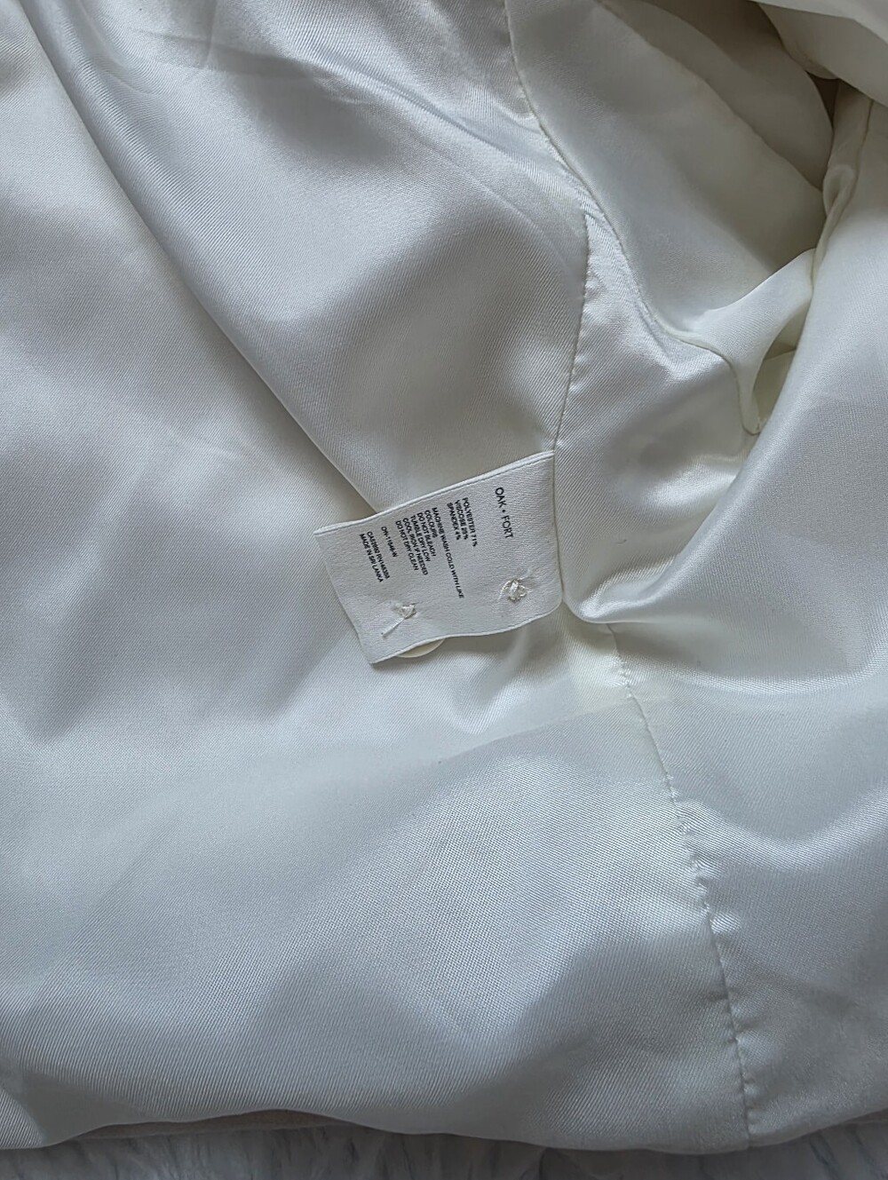 OAK + FORT Cropped Cream Blazer Jacket - Picture 6 of 7